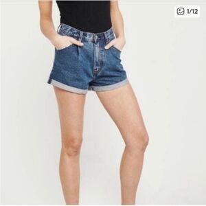 Abercrombie & Fitch Annie High Rise Jean Shorts